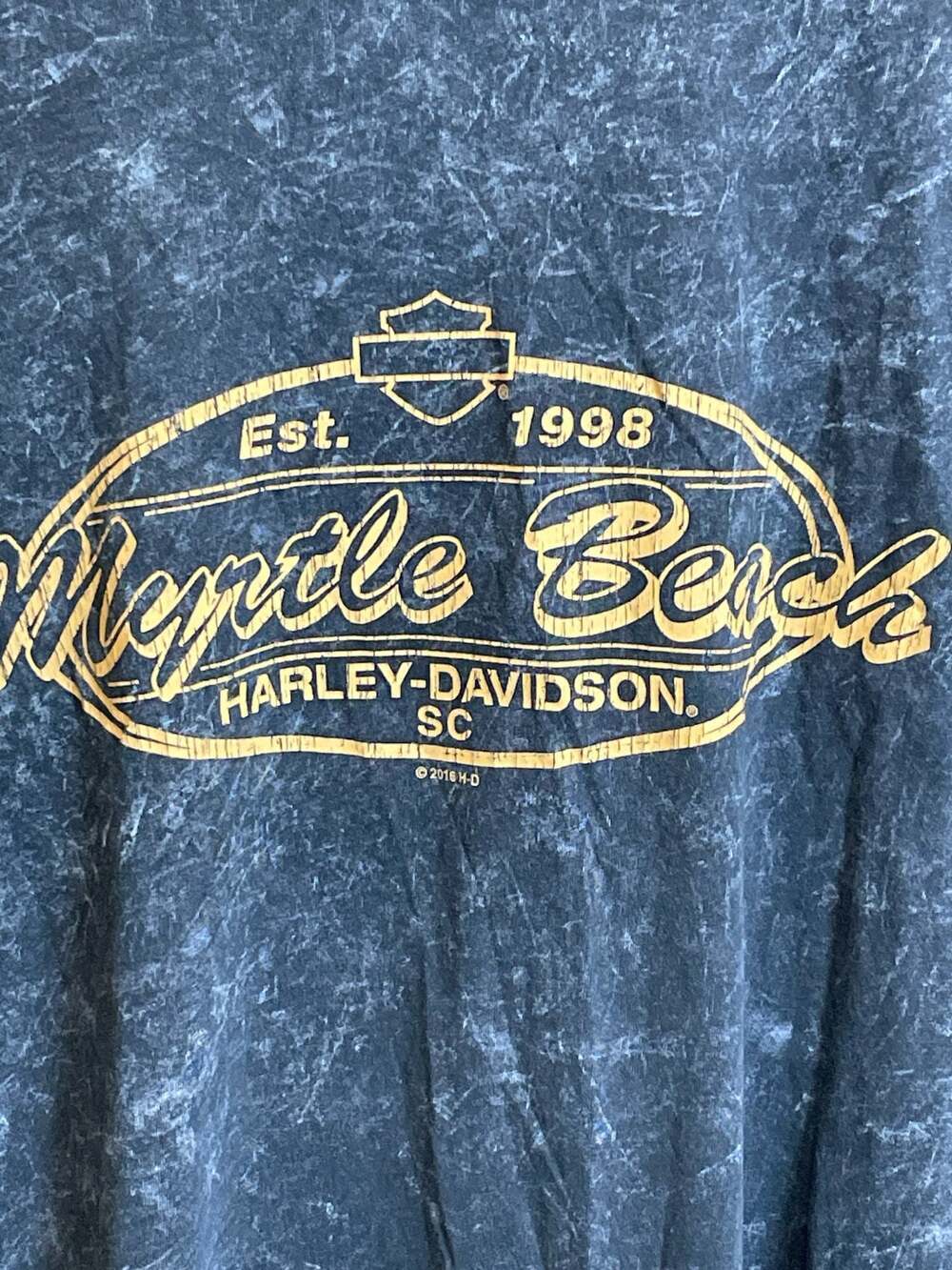 Harley-Davidson Myrtle Beach Cruisin' The Coast 2019 Graphic Acid Wash Men's 2XL - Picture 6 of 9